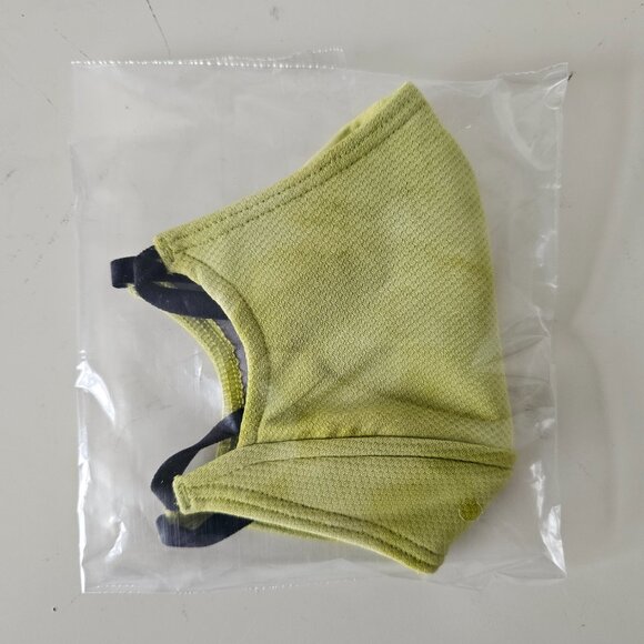 2 x NIB LULULEMON DD5Y/RHIG Yellow Ear Loop Face Mask Mesh Overlay Unisex OS - Picture 2 of 5